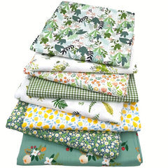 8pcs Multicolor Patchwork Fabric Cotton Sewing Floral DIY Doll