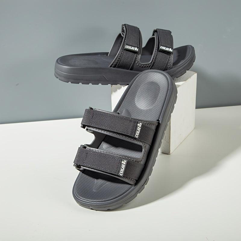 Men's Comfortable Non slip Hook And Loop Nylon Slides Sandals