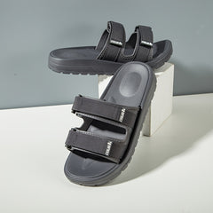 Men's Comfortable Non slip Hook And Loop Nylon Slides Sandals