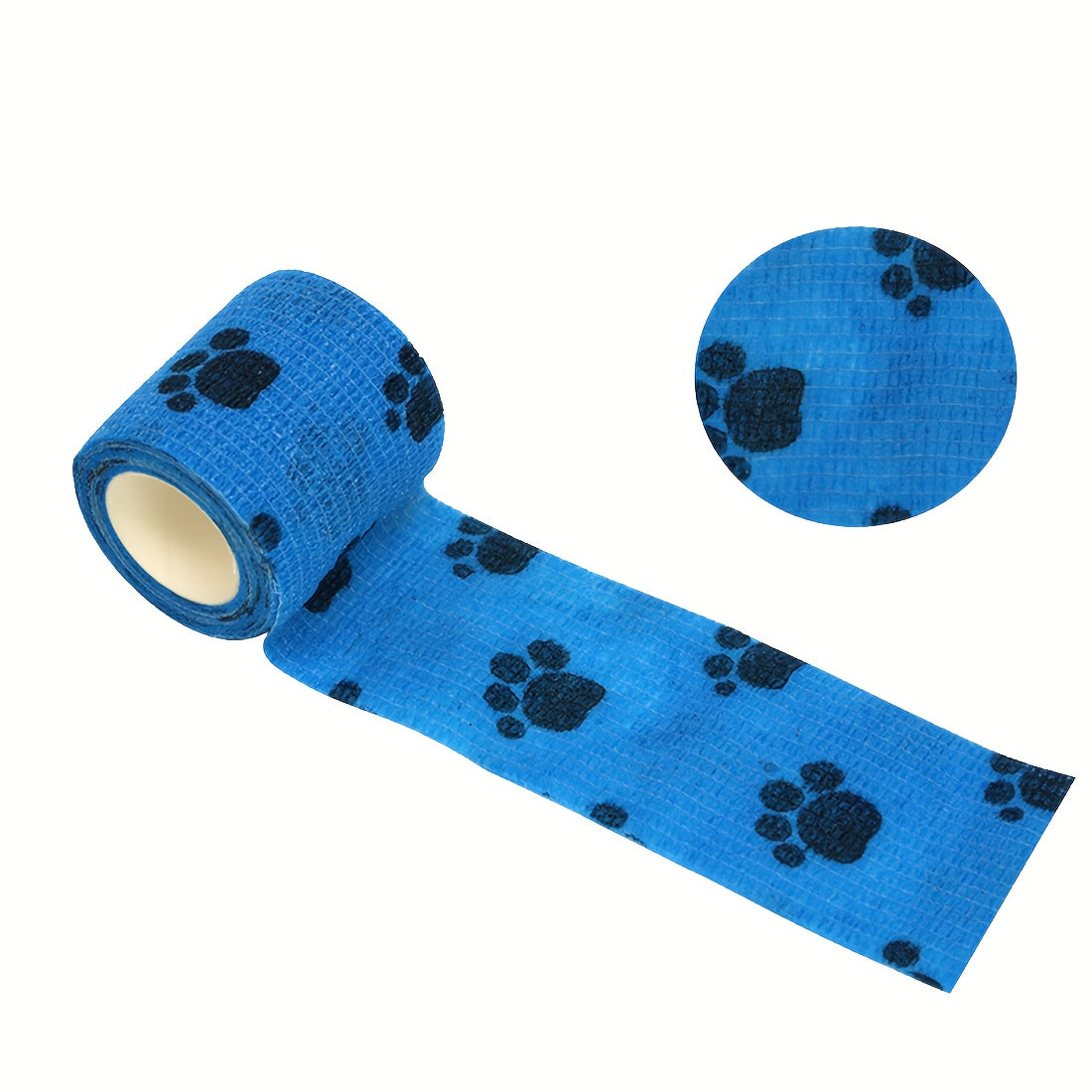 4pcs Cartoon Pattern Pet Self Adhesive Bandage Rolls Vet Tape For Cat And Dog
