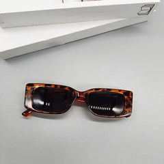 Leopard Square Sunglasses UV Protection Women Eyewear