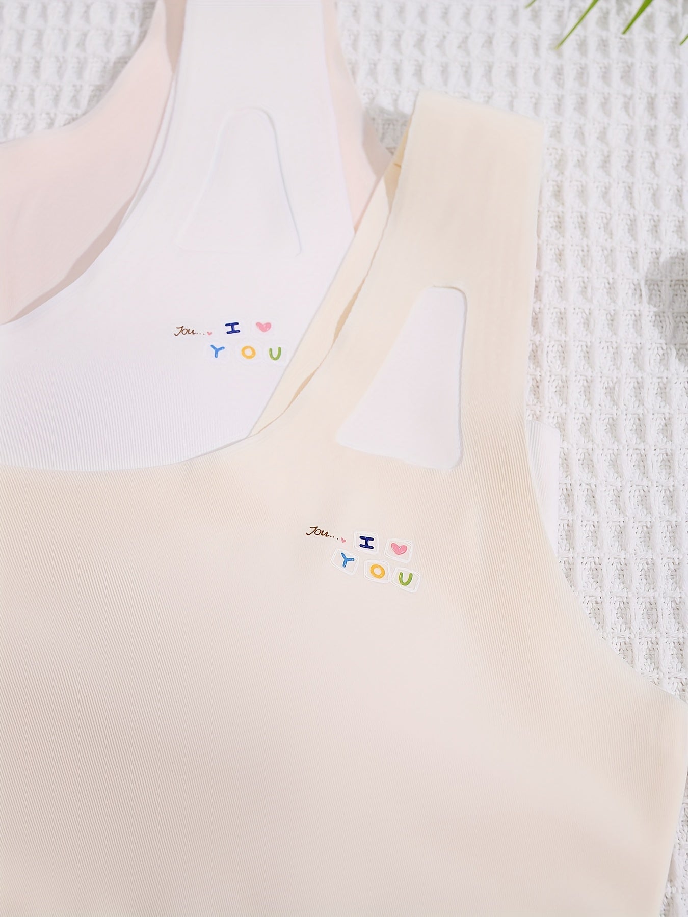 3pcs Seamless Bra Solid Underwear No Steel Ring Breathable Soft Bralette