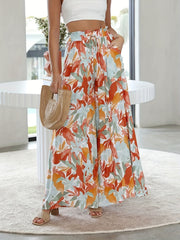 Floral Wide Leg Pants Casual Loose Spring Summer Women's Clothing