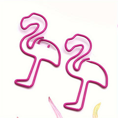 10pcs Flamingo Paper Clip Bookmark Office Data Paper Clip Gift