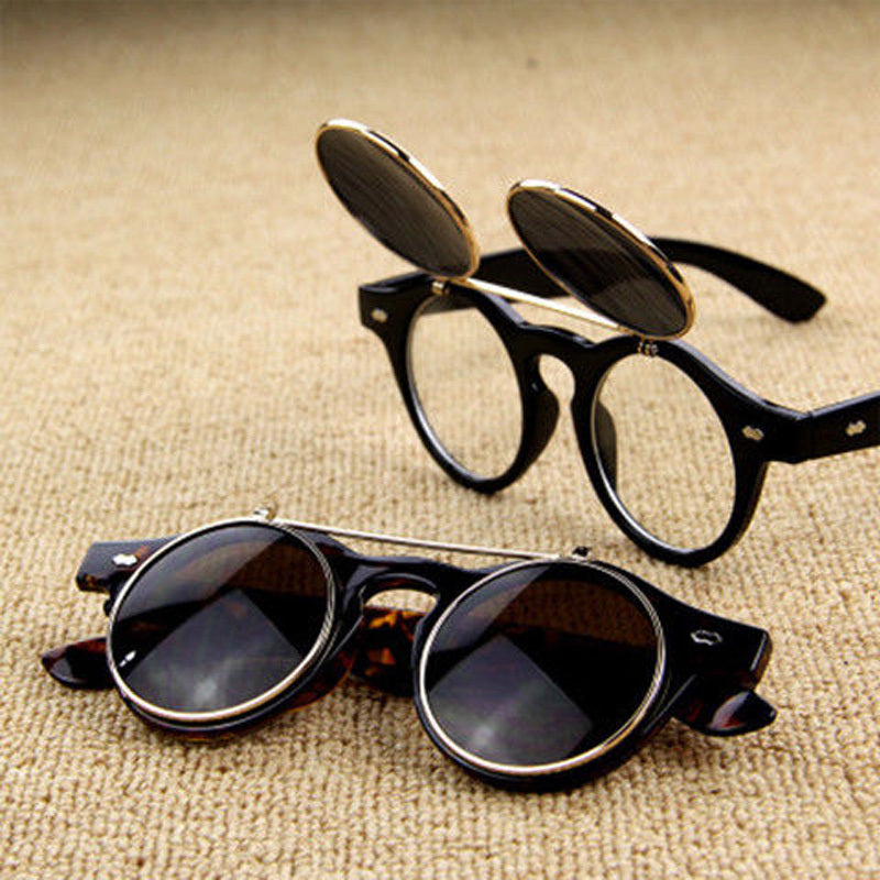 Double Layer Round Vintage Sunglasses for Women