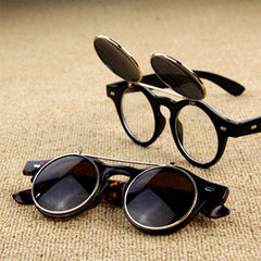 Double Layer Round Vintage Sunglasses for Women