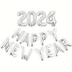 Happy Year Letter Aluminum Balloon 40cm Party Decoration