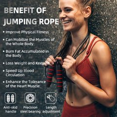 Adjustable Jump Rope with Soft Handles for Aerobic Exercise Weight Loss
