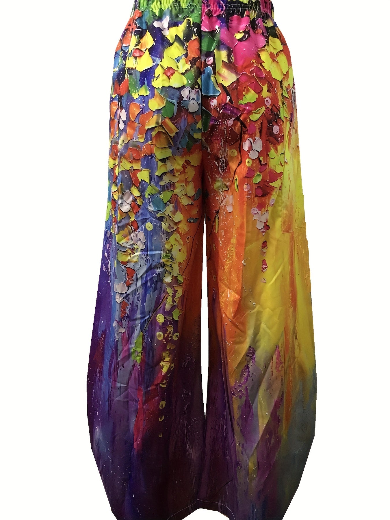 Graphic Print Wide Leg Pants Casual Loose Pants