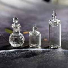 Mini Glass Jar Dollhouse Scene Storage Jar Model Glass Bottle Snack Jar