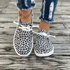 Leopard Slip On Shoes Women's Casual Lightweight Comfortable Walking Shoes