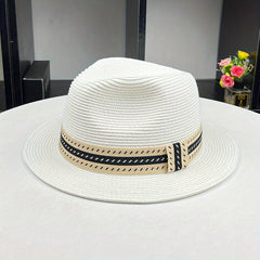 Casual Sunshade Straw Hat for Spring Summer Travel Vacation