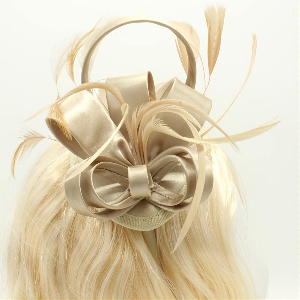 Women's Tea Party Hat Headband Derby Bridal Flower Feathers Hair Clip