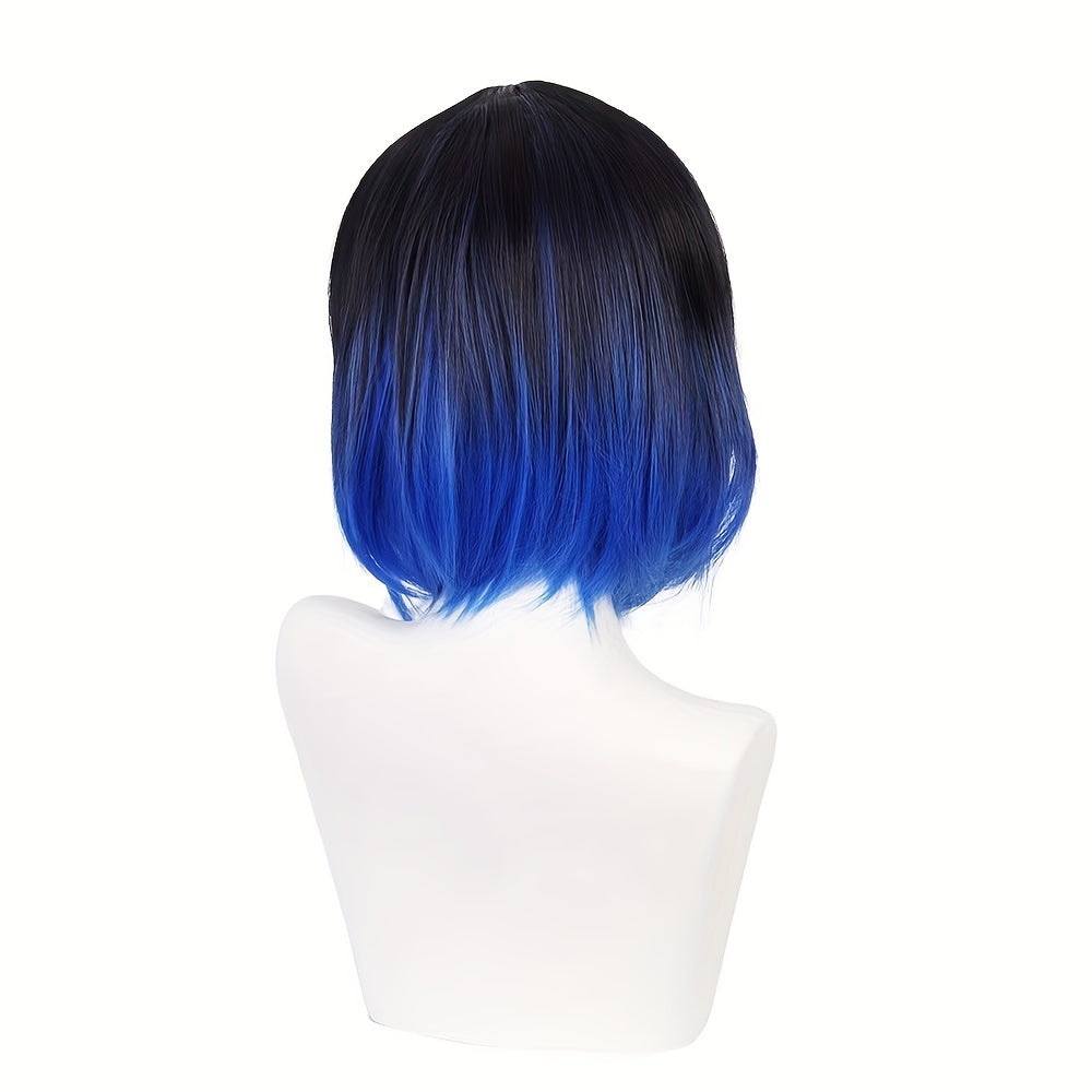 Short Straight Hair With Bangs Wig for Anime Costume Parties