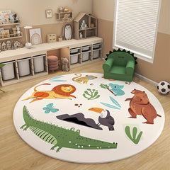 Soft Cashmere Round Floor Mat for Children's Room