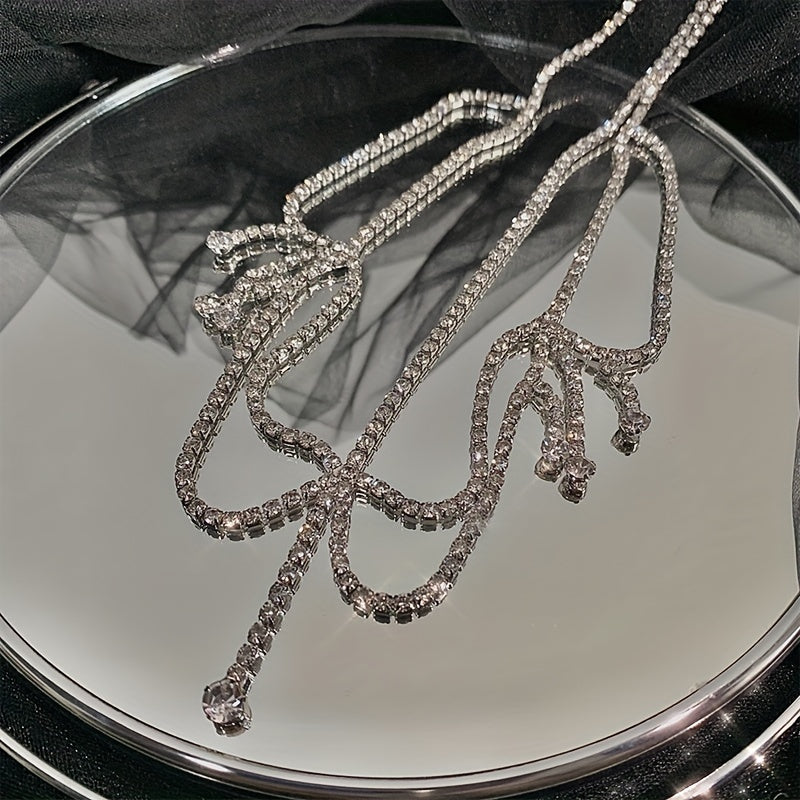 Vintage Rhinestone Hair Chain Women's Forehead Chain Hair Accessory