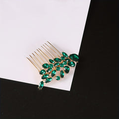 Leaf Rhinestone Hair Comb