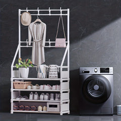 8-Hook Shoe Rack for Living Room Bathroom Hallway