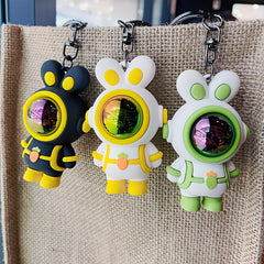 Rabbit Astronaut Keychain with Strap, Perfect Gift