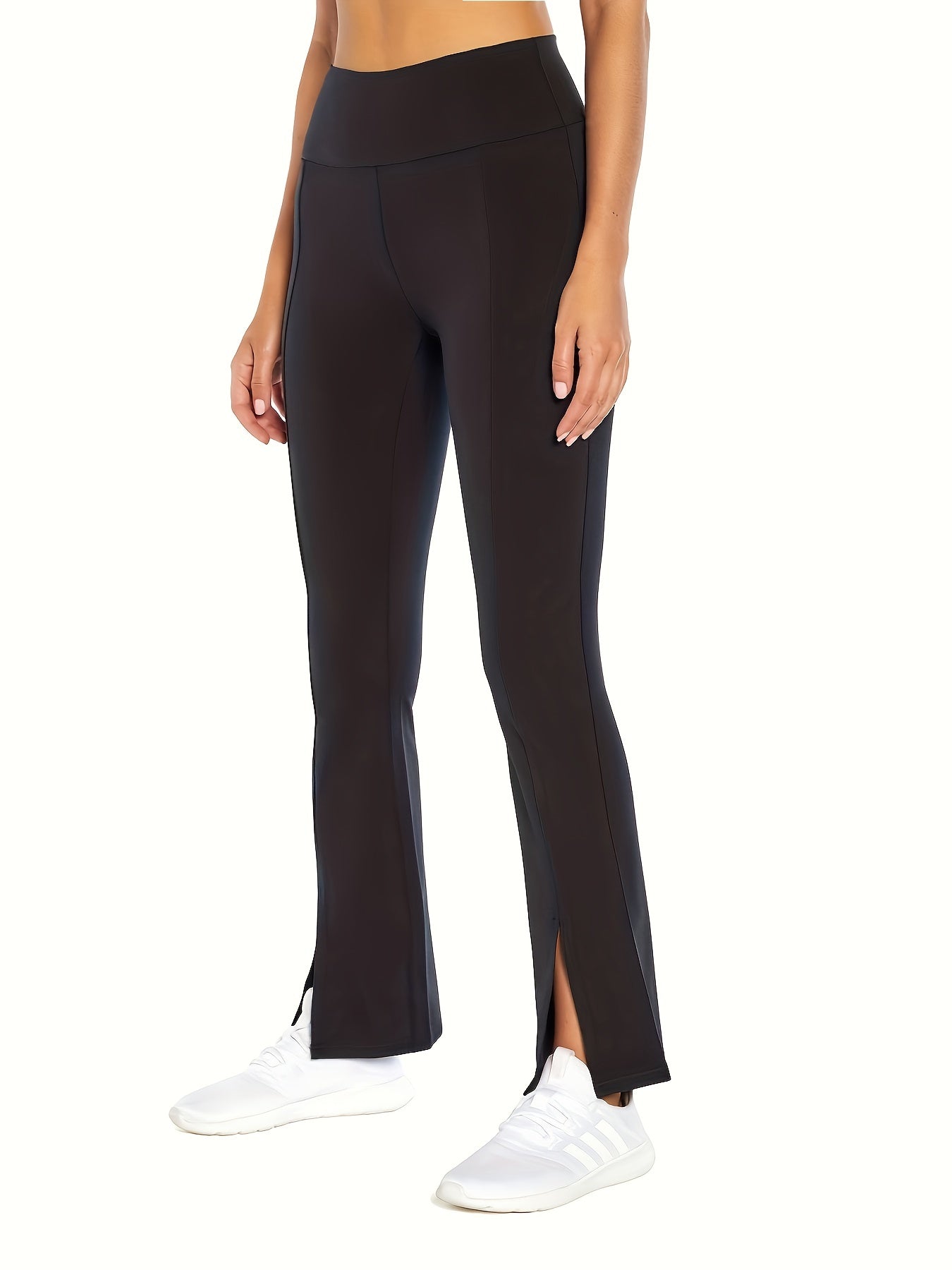 Women's Solid Flare Leg Slim Pants for Spring & Fall