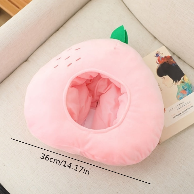 Holiday Party Headgear Soft Peach Plush Hat Photo Props Cartoon