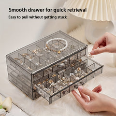 Mini Jewelry Storage Cabinet Transparent Dressing Table Box