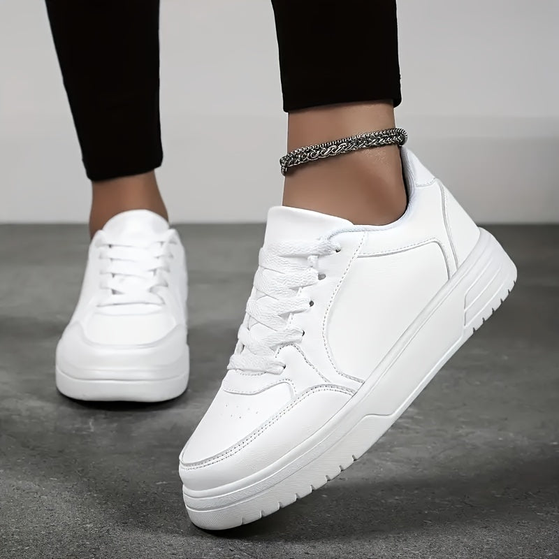 Women's Solid Casual Skate Shoes Lightweight Low Top Sport Shoes