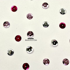 500-2500pcs 8mm Concave Sequins Medium Hole DIY Clothing Jewelry Accessories