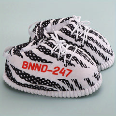 Striped Warm Winter Home Shoes Boys Girls Comfy Non-slip