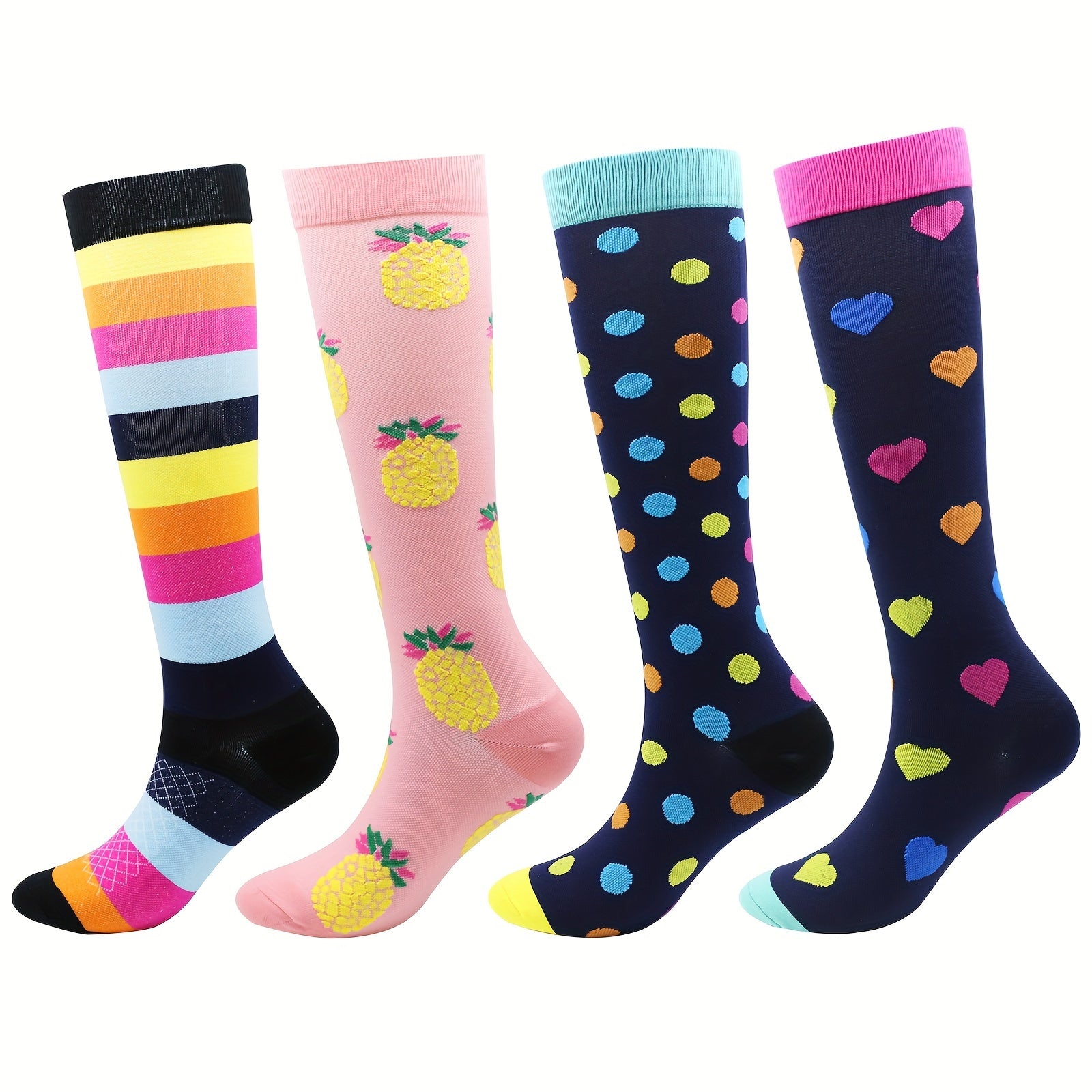 Compression Socks Men Women Knee High Stocking Sports Running Travel Nurses