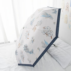 Lily Of The Valley Vinyl Auto Folding Umbrella Rain Or Shine Dual use