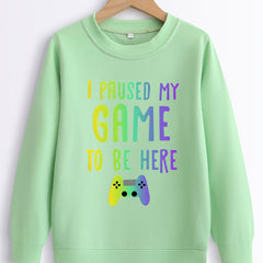 Boys Casual Sweatshirt Long Sleeve Crew Neck Tops
