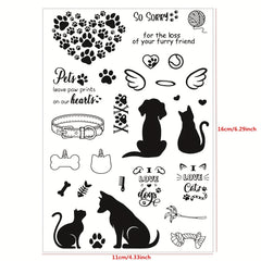 Animal Clear Stamps for Crafting - Dog Cat Giraffe Squirrel