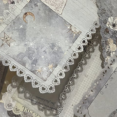 10pcs Constellation Hollow Lace Diary DIY Decoration Paper