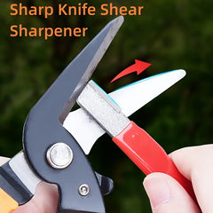 Portable Garden Scissor Sharpener Dual-purpose Sharpening Stone Scraper
