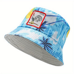 Animal Embroidery Fisherman's Hat Sunscreen Casual Hat