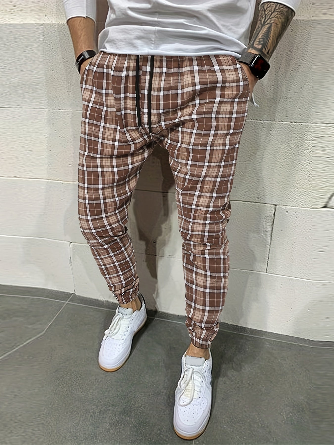 Men's Plaid Casual Slacks