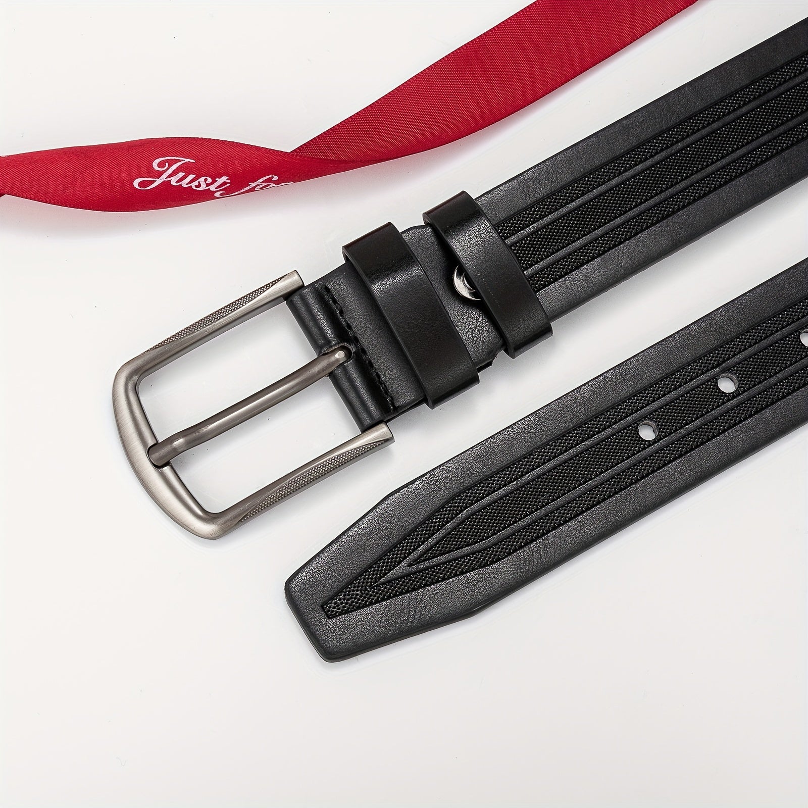 Embossed PU Men's Belt Casual Leather Belt