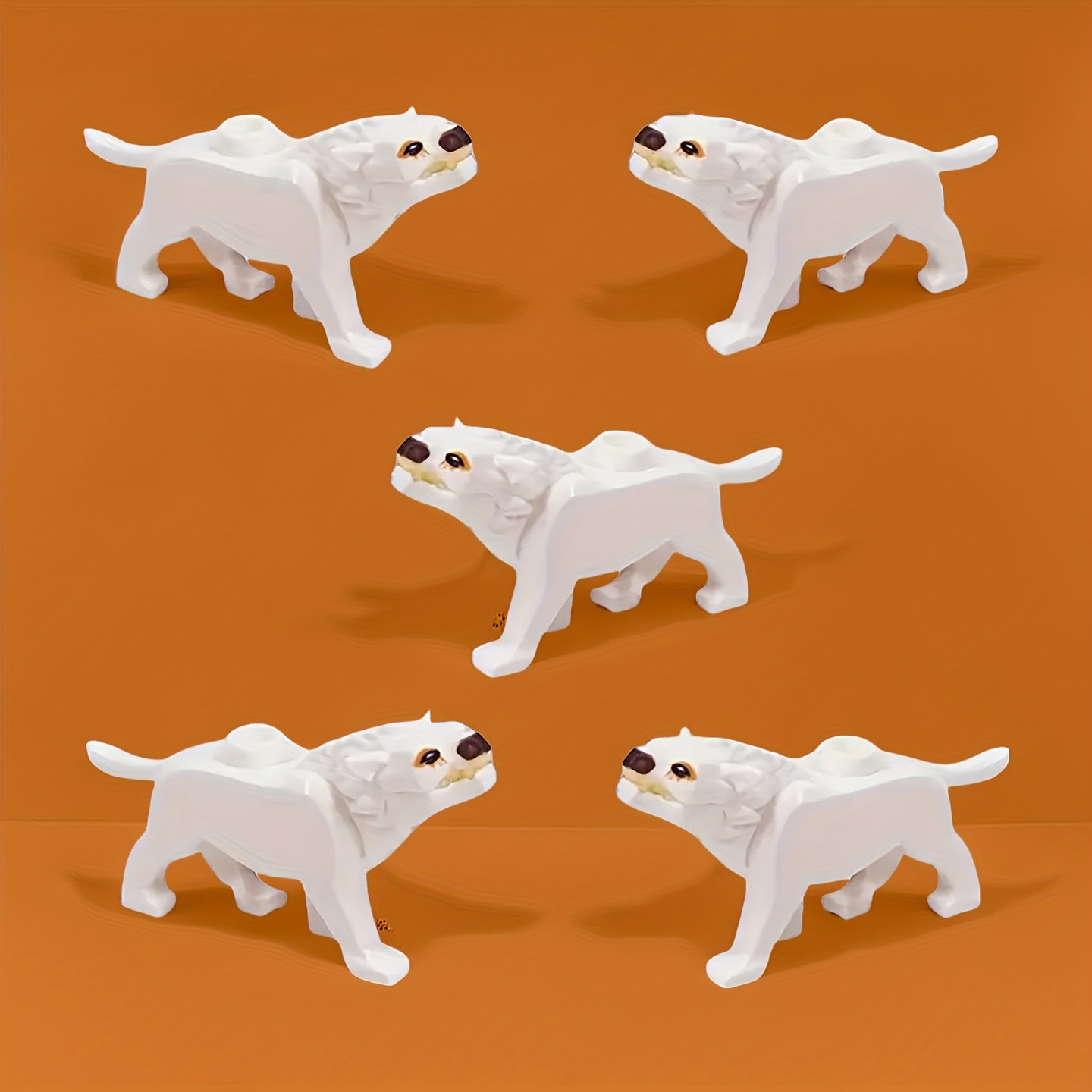 5pcs Animal Wolf King Building Blocks Set DIY Zoo Kit for Christmas and Birthday