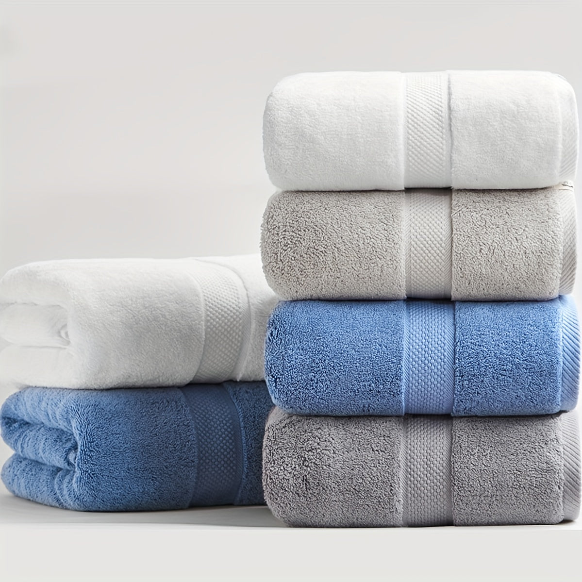 Soft Cotton Bath Towel Set of 3 - Absorbent Bathroom Supplies