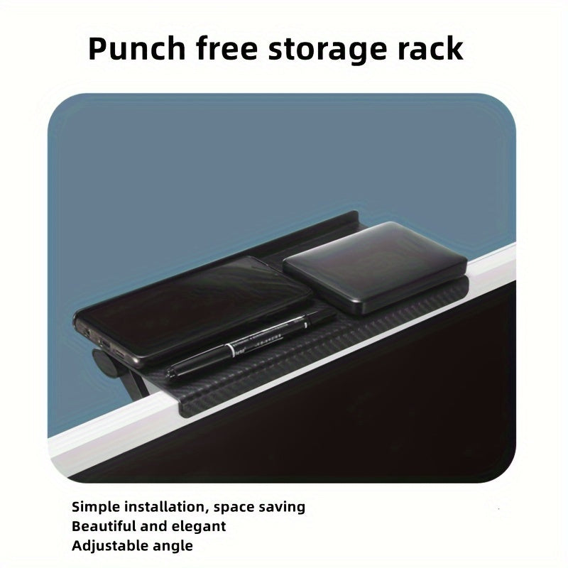 Adjustable Monitor TV Screen Shelf No Punching Storage Rack