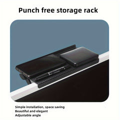 Adjustable Monitor TV Screen Shelf No Punching Storage Rack