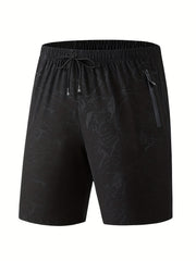 Men's Active Drawstring Shorts with Zip Pockets