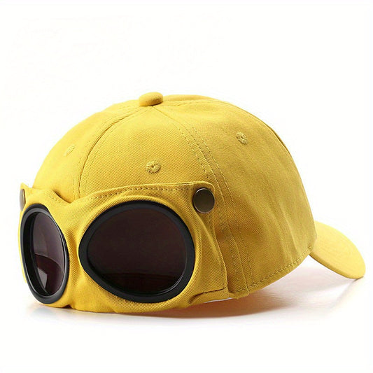 Aviator Glasses Baseball Cap Vintage Solid Hip Hop Dad Hat Adjustable Sun Hats