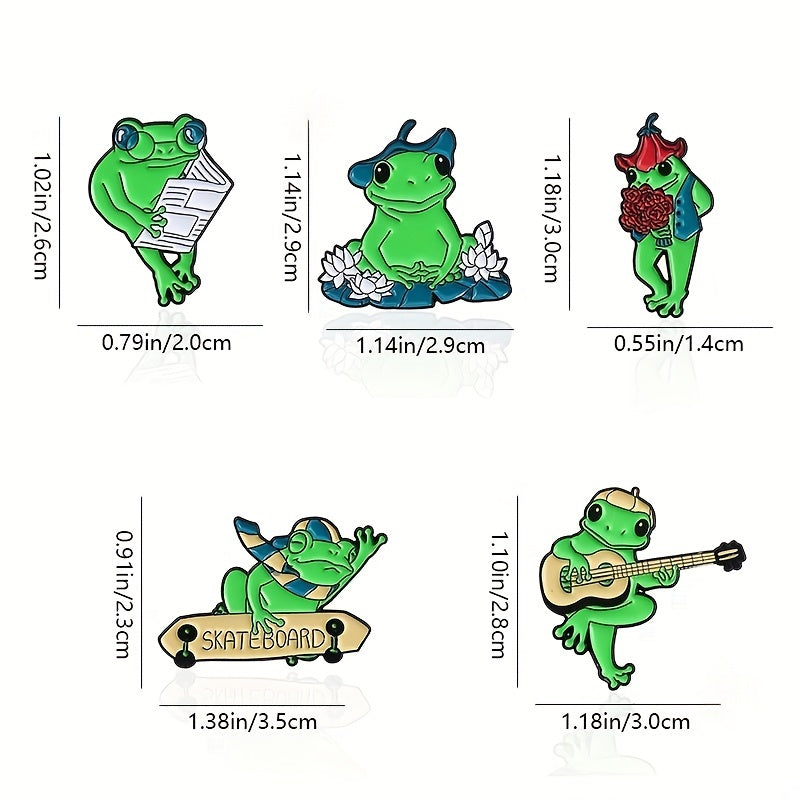 Frog Brooch Pin for Backpack, Clothing & Hat - Jewelry Gift