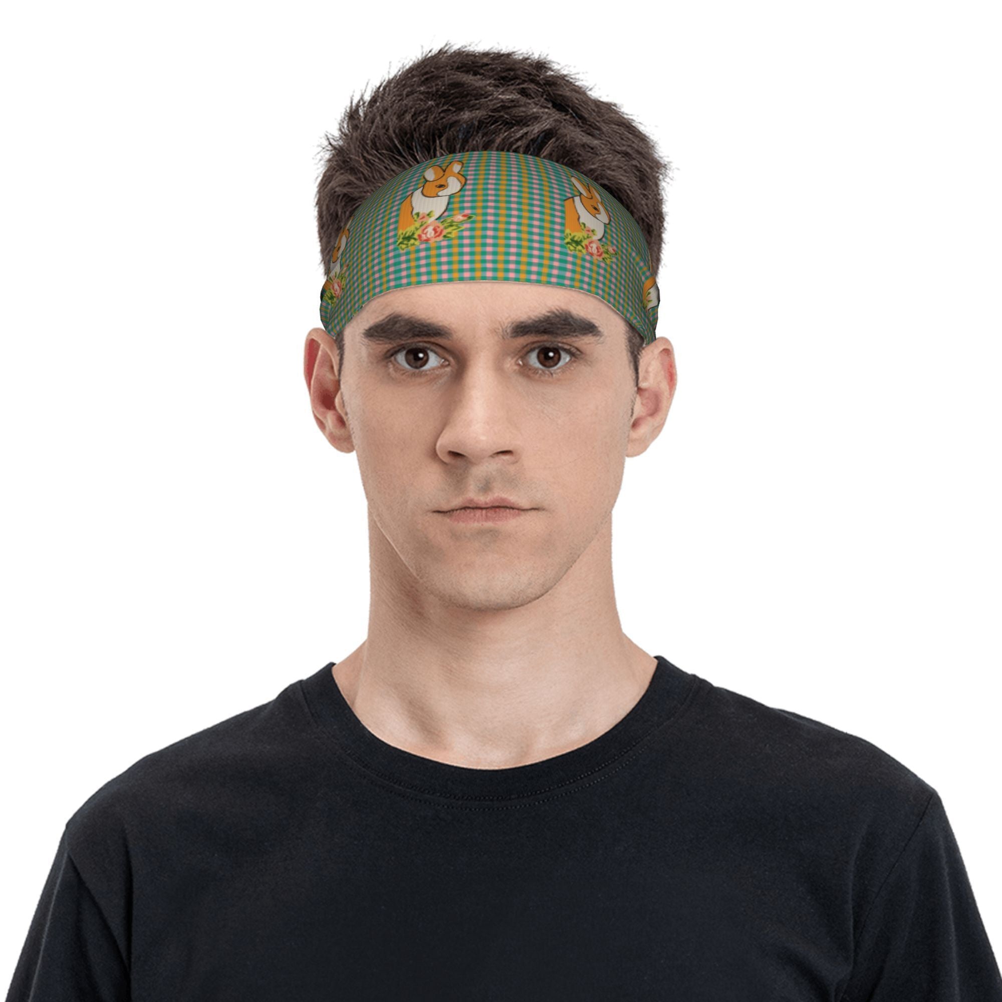 Check Plaid Headband for Sport/Casual Outfits
