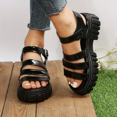 Women's Chunky Heel Platform Sandals Comfortable Summer Shoes