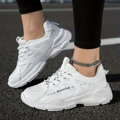 Women's Mesh Sneakers Lightweight Low Top Lace Up Shoes