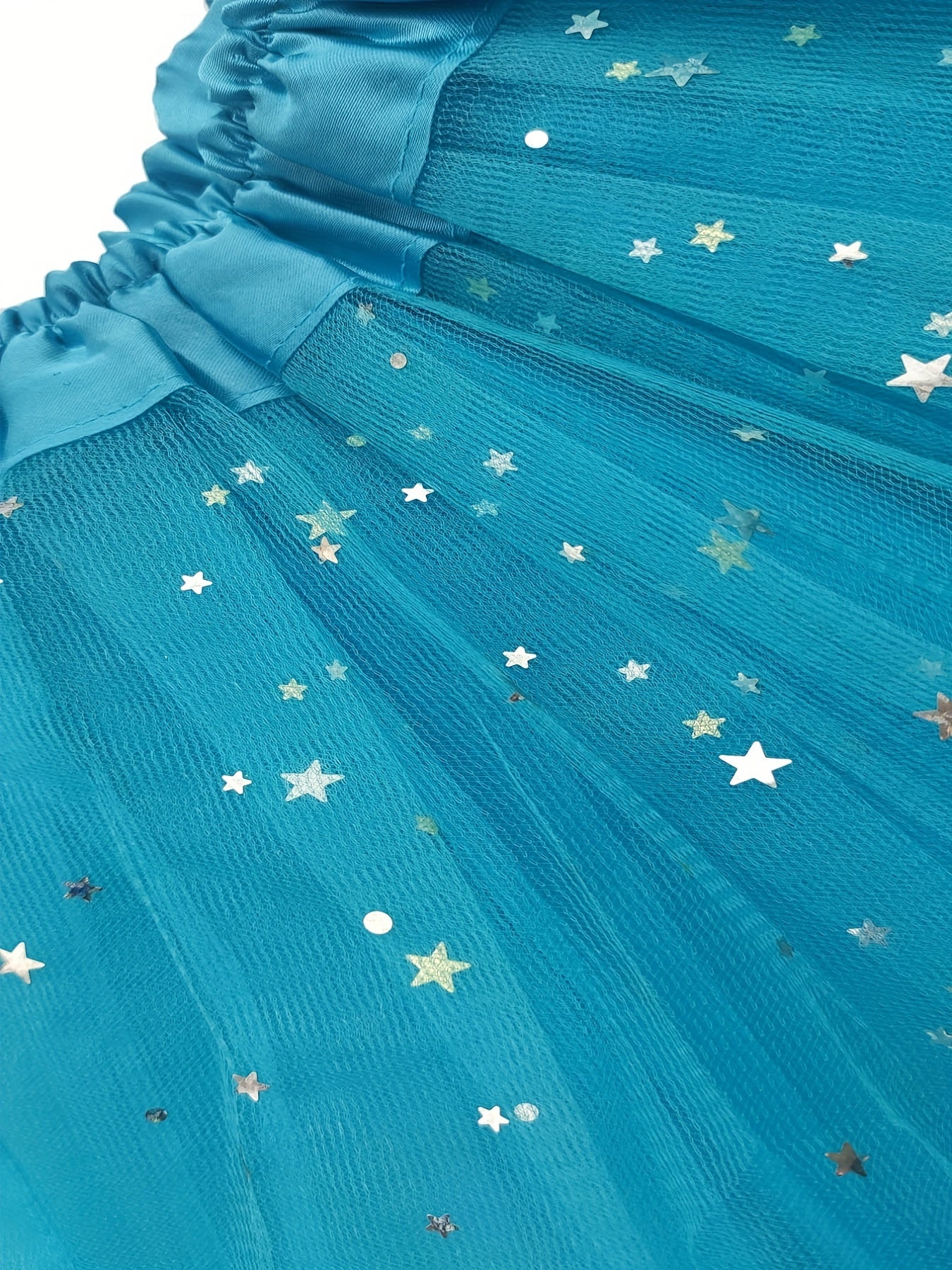 2pc Toddler Girls Sequin Stars Tutu Skirt for Birthday Party Ballet Dance