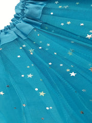 2pc Toddler Girls Sequin Stars Tutu Skirt for Birthday Party Ballet Dance